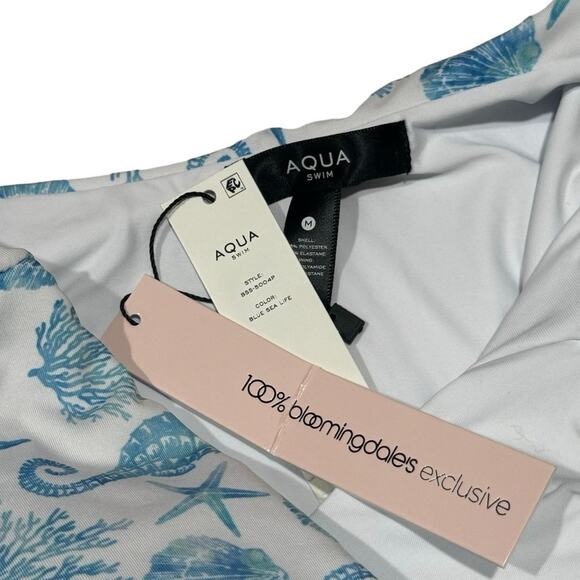 NWT! Aqua Swim Blue Sea Life Asymmetric Swimsuit - Size Medium - Picture 5 of 6